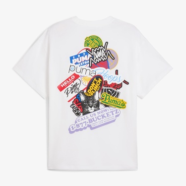  Puma Hooperhotline Erkek Beyaz Basketbol T-Shir