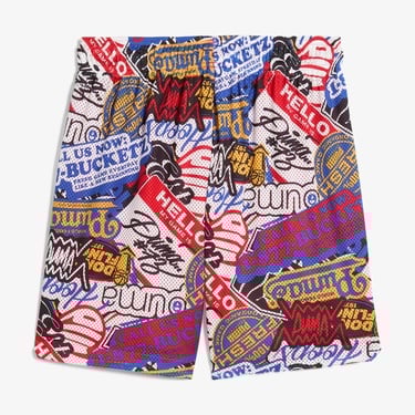  Puma Hooperhotline Aop 7 Erkek Kırmızı Basketbol Şortu