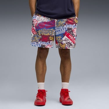  Puma Hooperhotline Aop 7 Erkek Kırmızı Basketbol Şortu