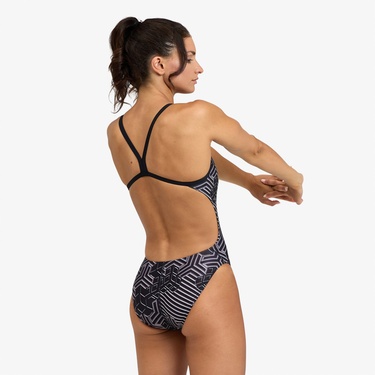  Arena Kikko Pro Kadın Siyah Yüzücü Mayosu