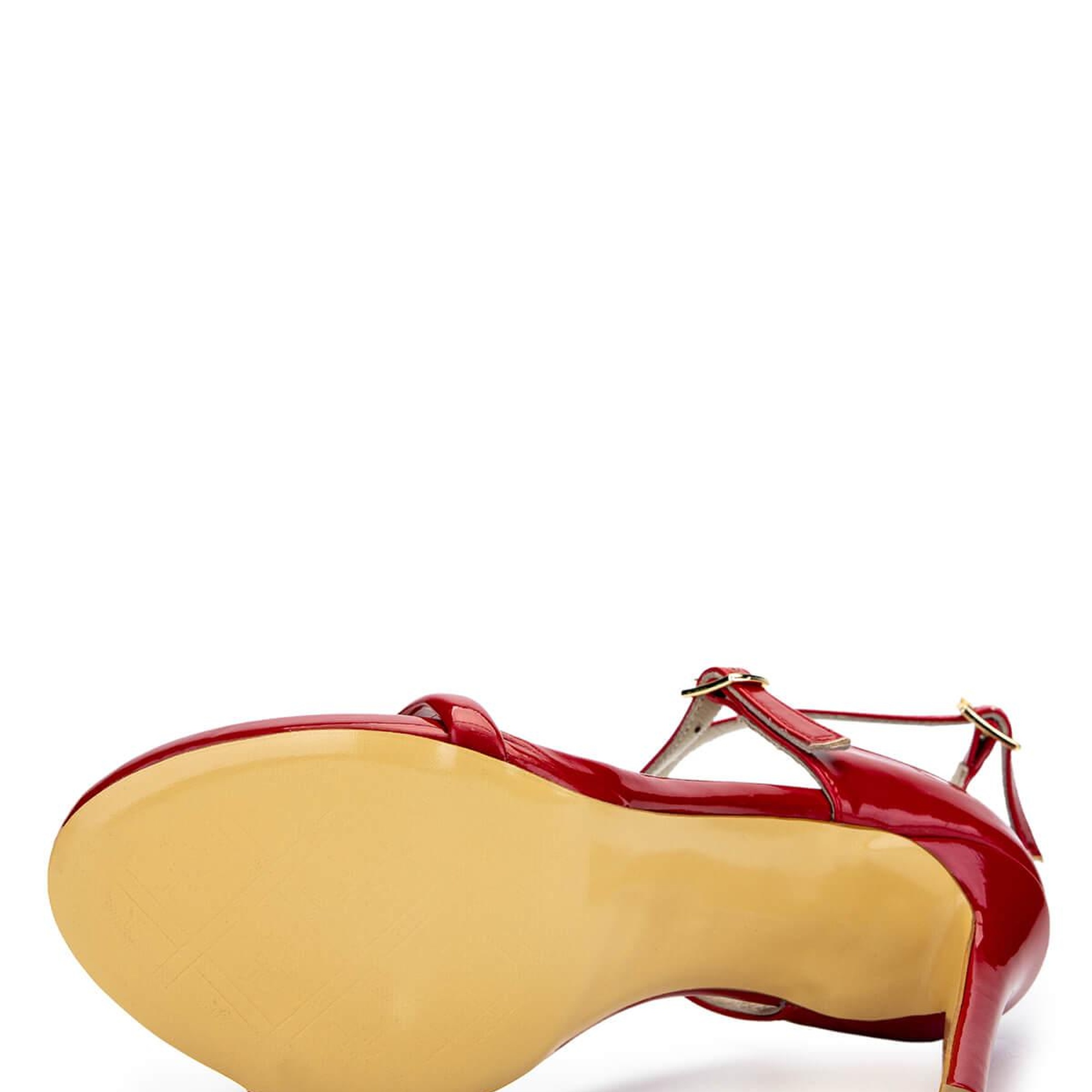 Tamer Tanca Kadın Vegan Kırmızı Rugan Topuklu Ayakkabı