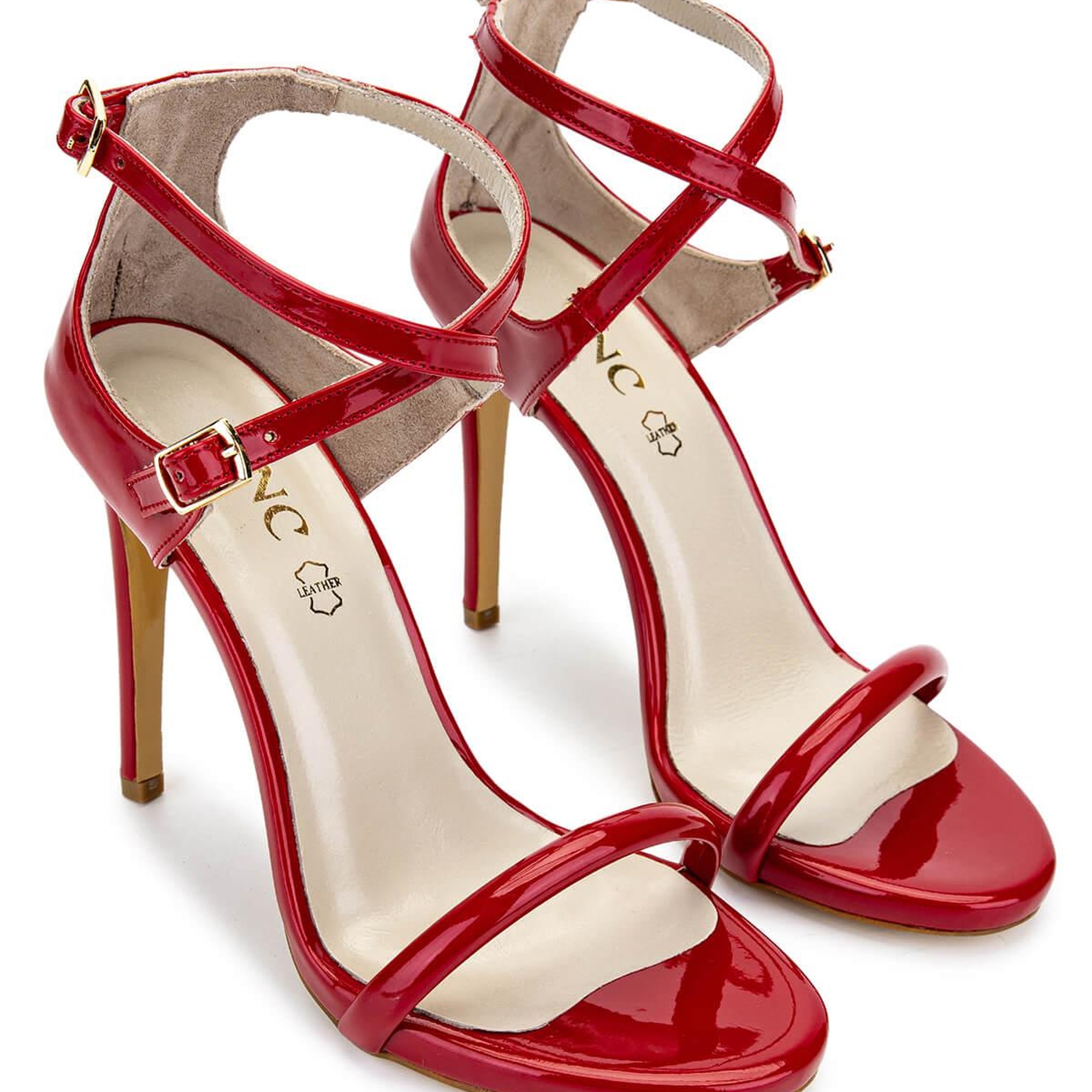 Tamer Tanca Kadın Vegan Kırmızı Rugan Topuklu Ayakkabı