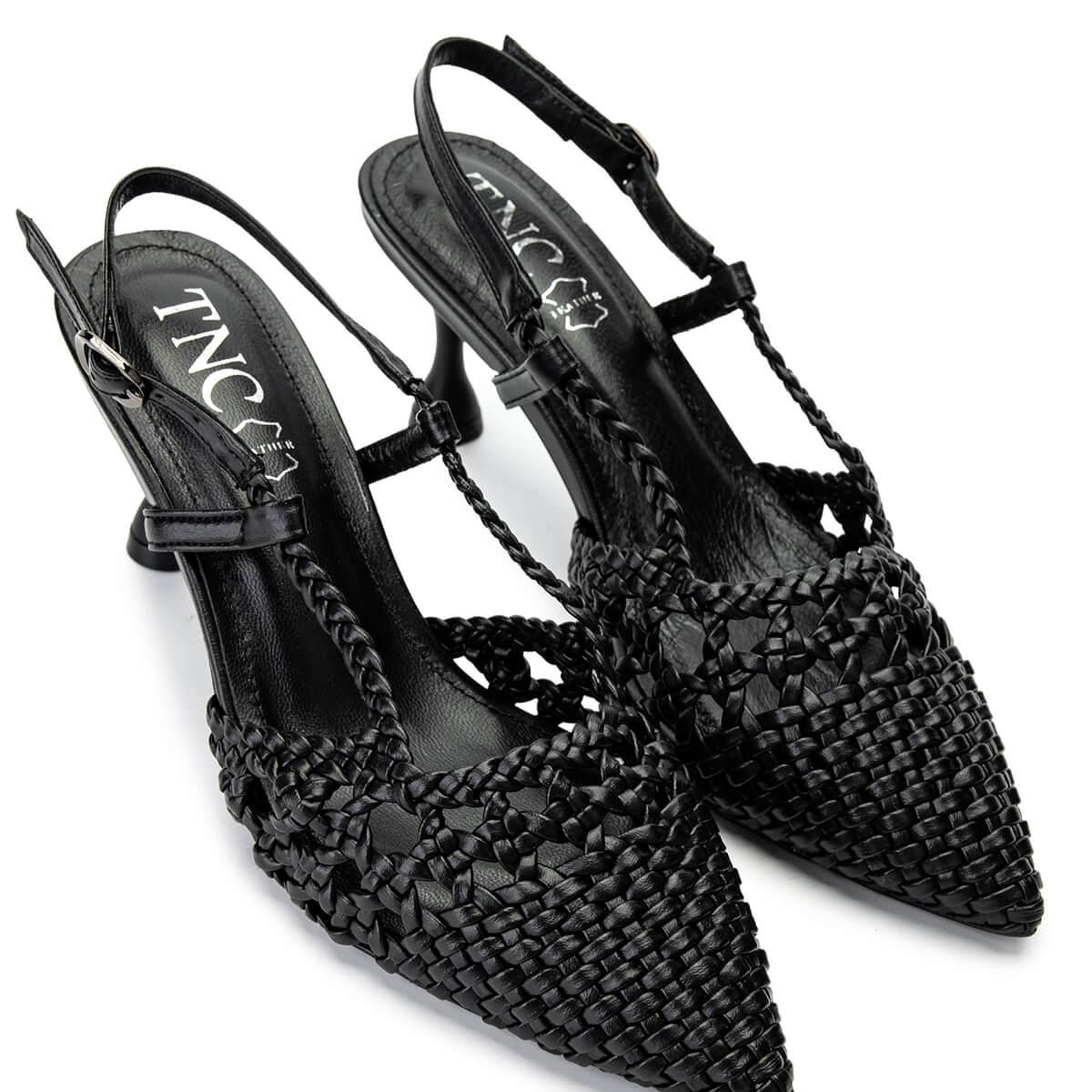 Tamer Tanca Kadın Suni Deri Siyah Topuklu Ayakkabı