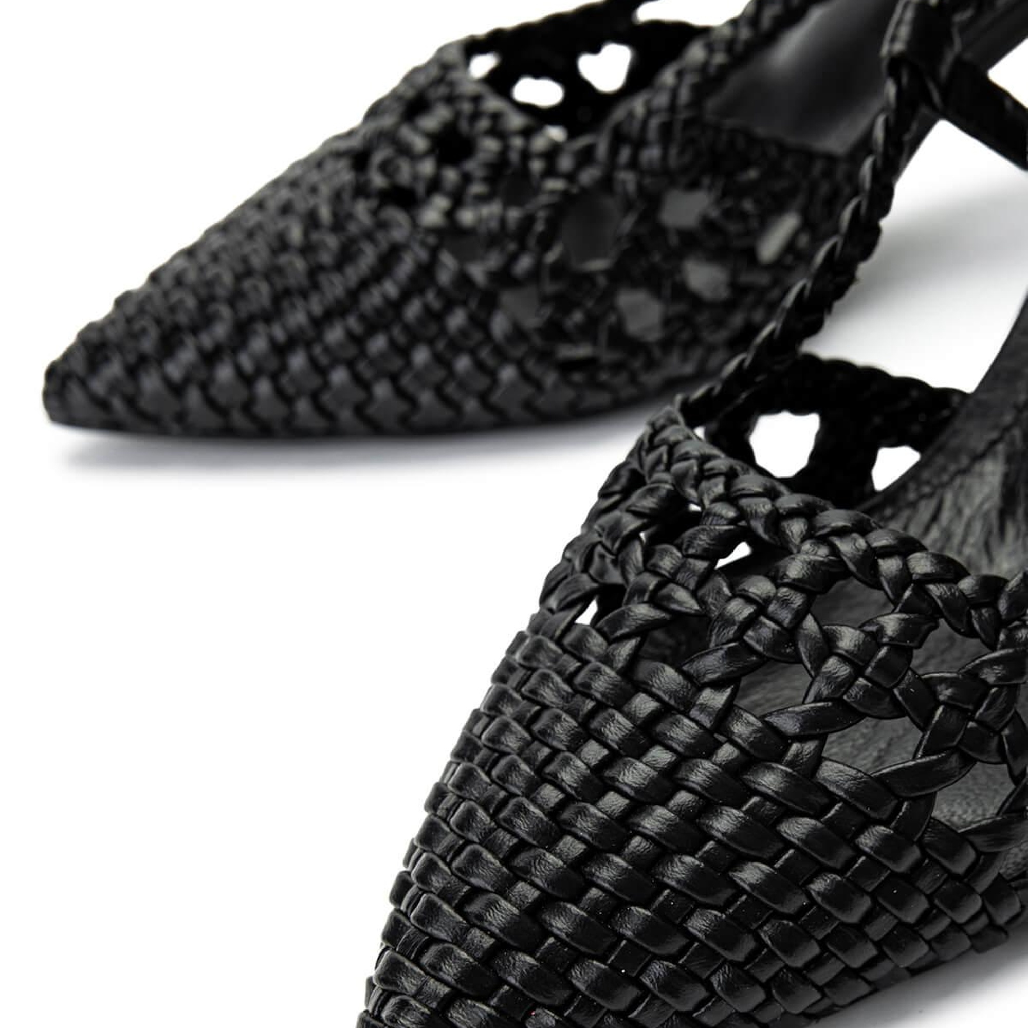 Tamer Tanca Kadın Suni Deri Siyah Topuklu Ayakkabı