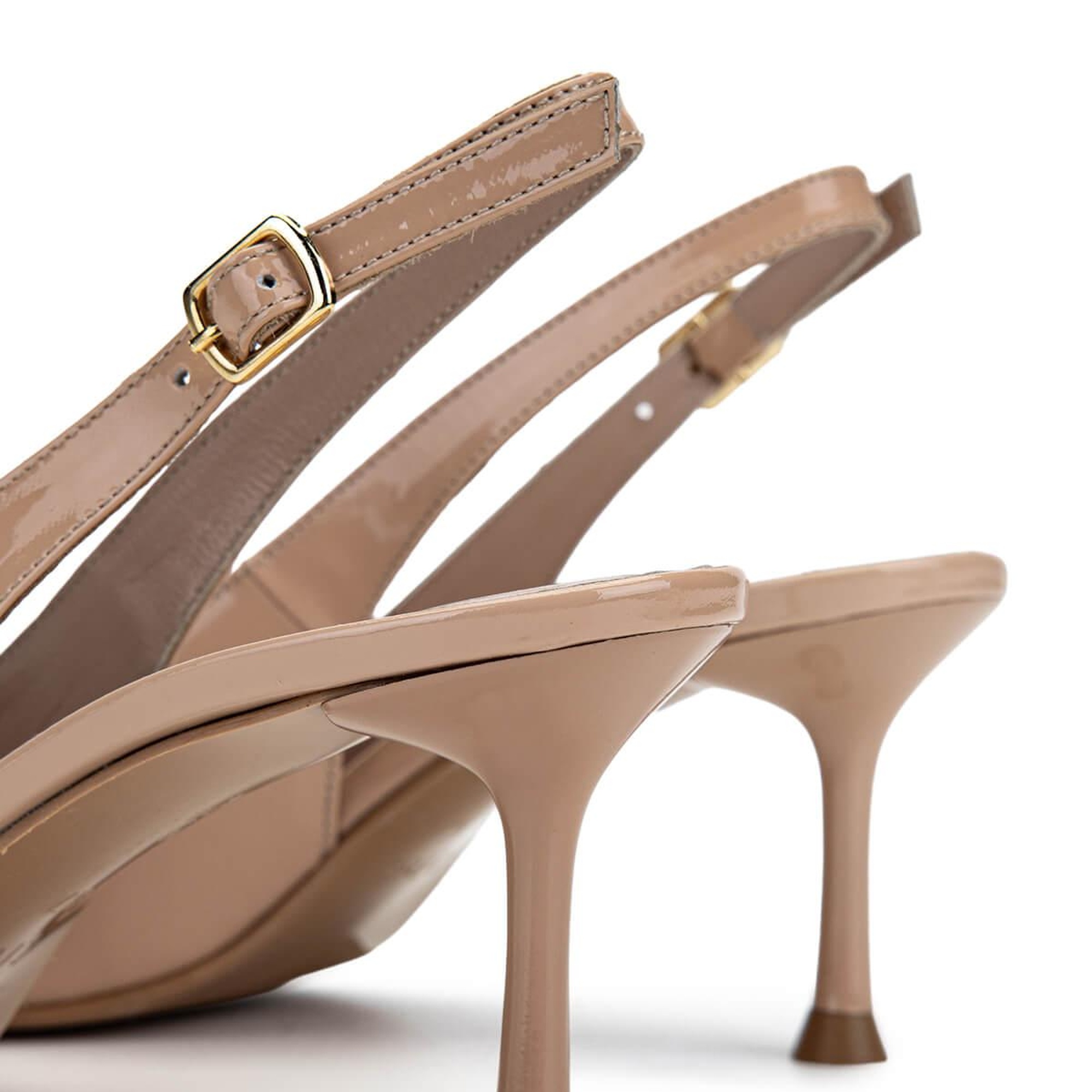 Tamer Tanca Kadın Hakiki Deri Bej Topuklu Ayakkabı