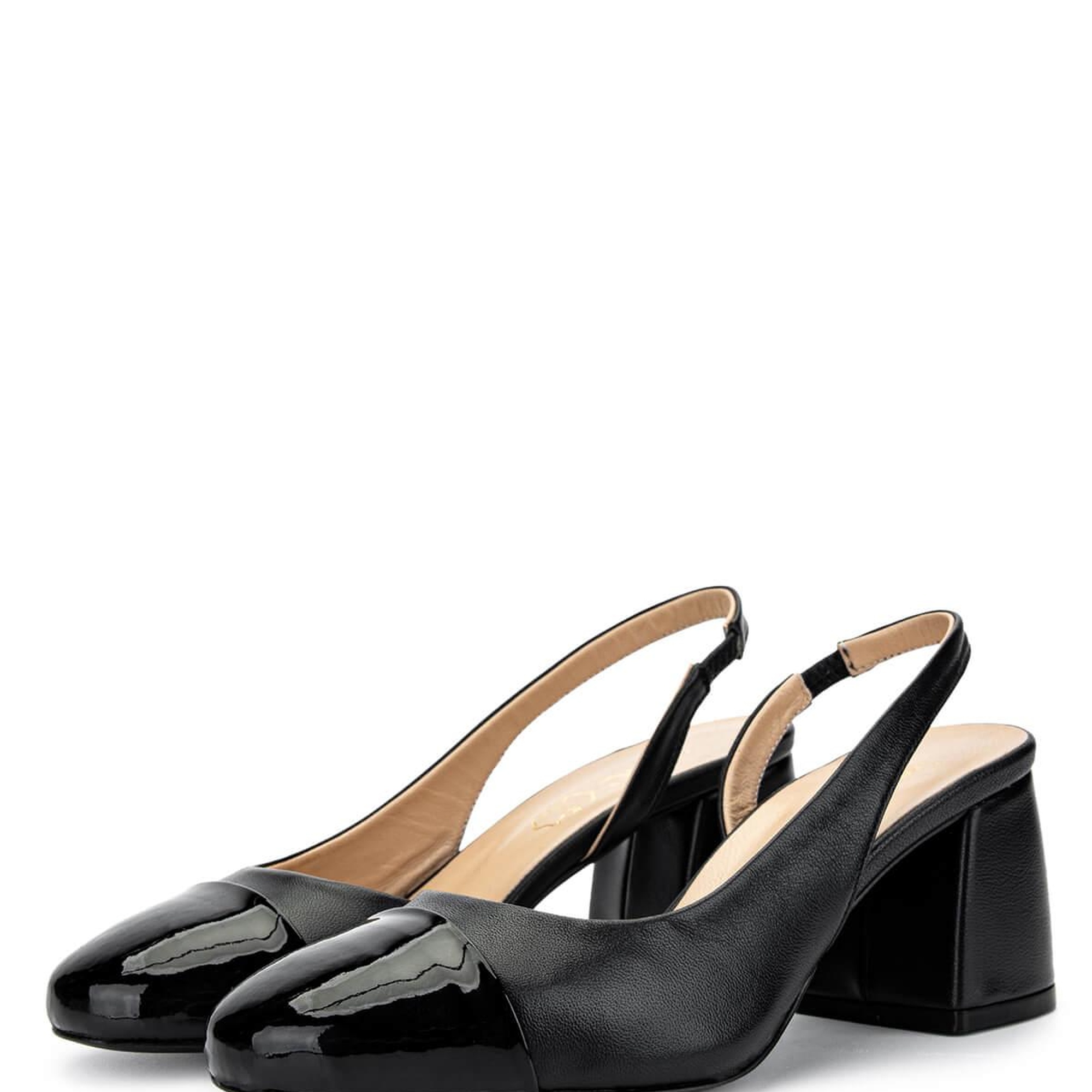 Tamer Tanca Kadın Hakiki Deri Siyah Rugan Topuklu Ayakkabı