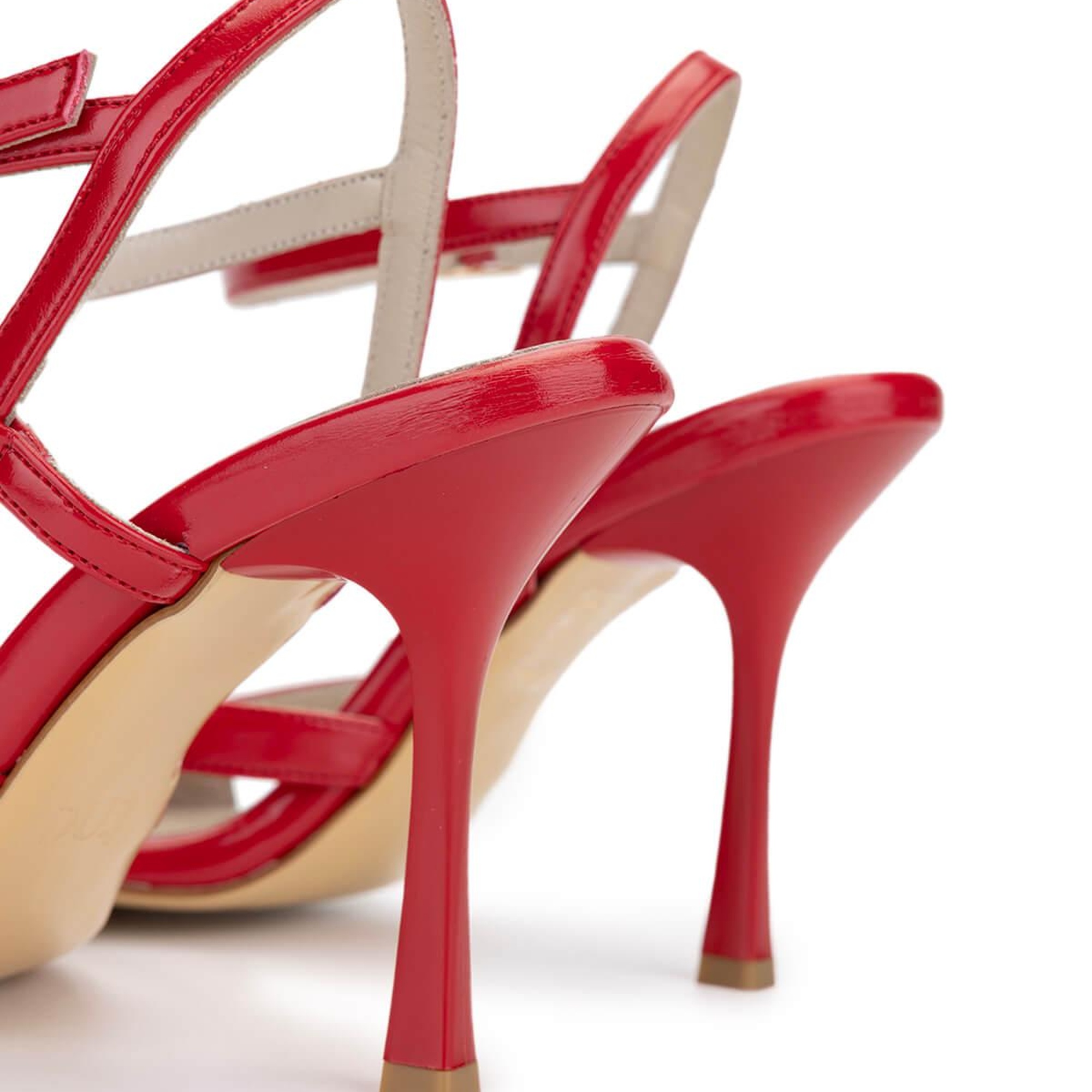 Tamer Tanca Kadın Vegan Kırmızı Topuklu Ayakkabı