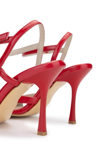  Tamer Tanca Kadın Vegan Kırmızı Topuklu Ayakkabı