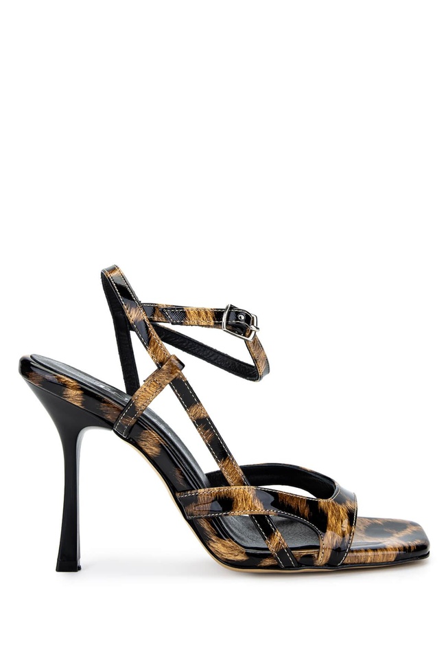  Tamer Tanca Kadın Vegan Leopar Topuklu Ayakkabı