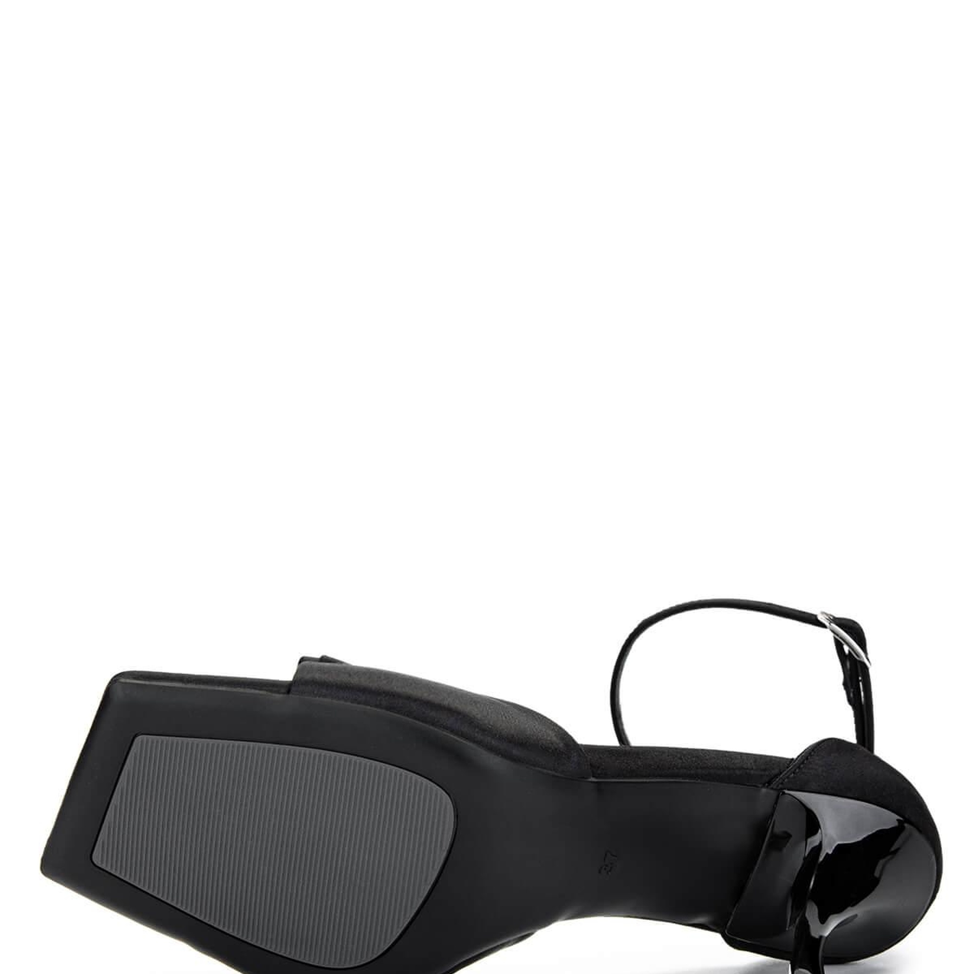 Tamer Tanca Kadın Hakiki Deri Siyah Saten Topuklu Ayakkabı