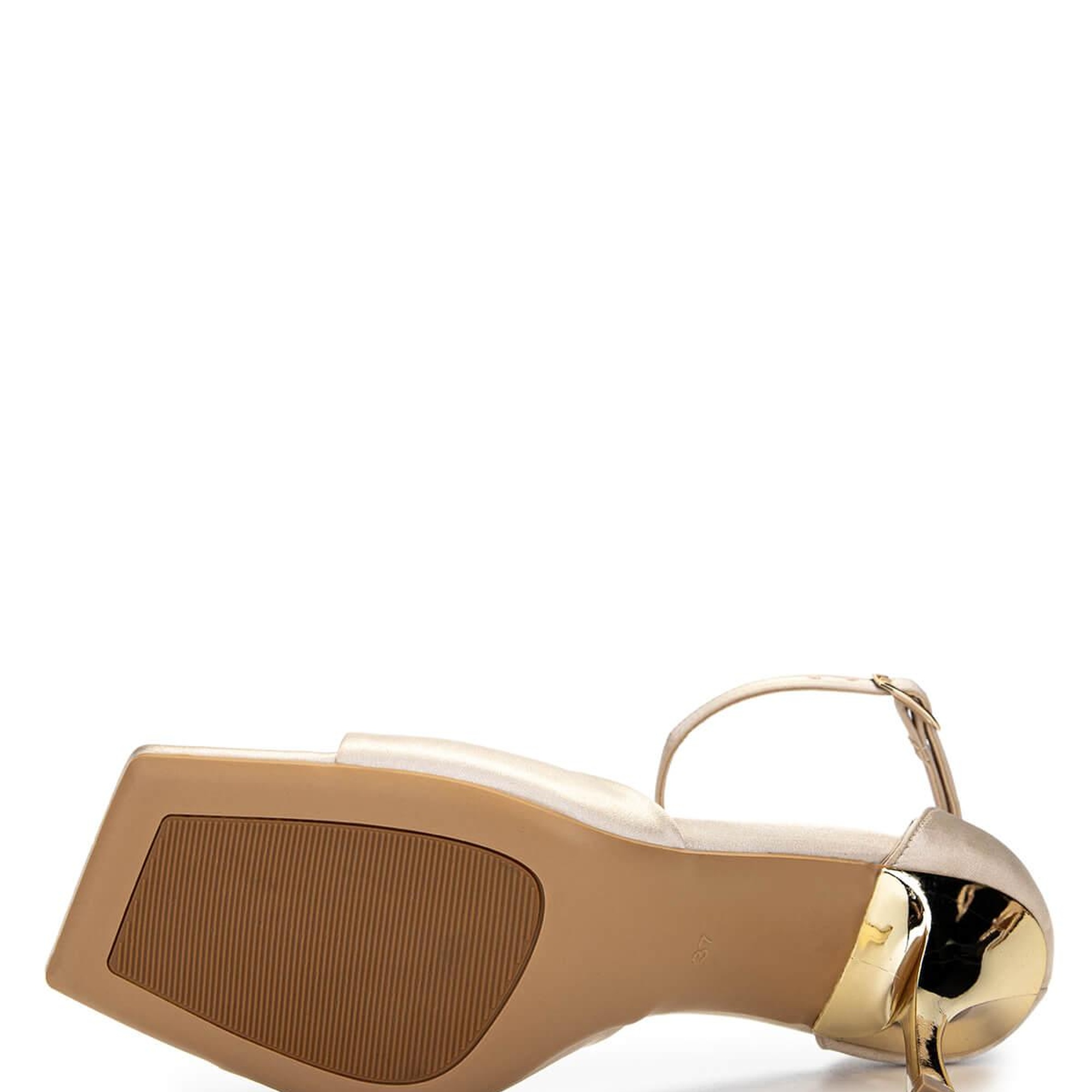 Tamer Tanca Kadın Hakiki Deri Bej Topuklu Ayakkabı