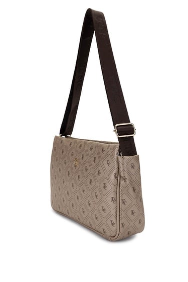  Tamer Tanca Kadın Vegan Altın Desen Omuz Çanta