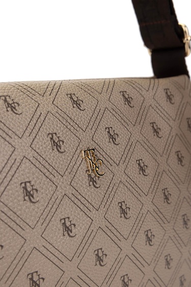  Tamer Tanca Kadın Vegan Altın Desen Omuz Çanta