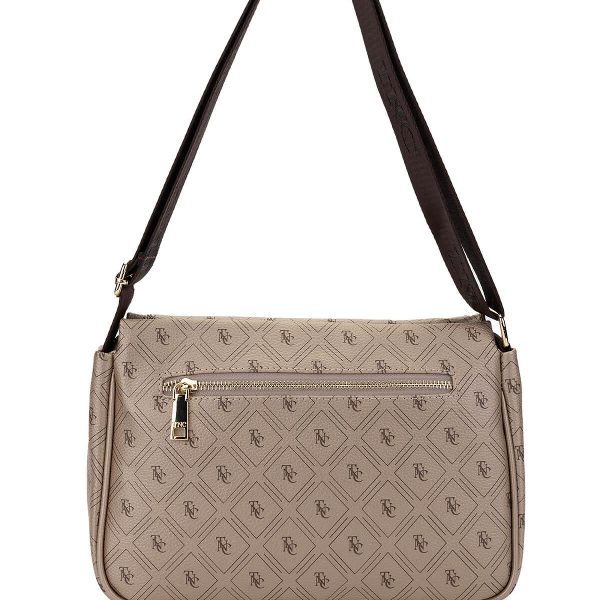 Tamer Tanca Kadın Vegan Altın Desen Omuz Çanta