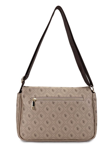  Tamer Tanca Kadın Vegan Altın Desen Omuz Çanta