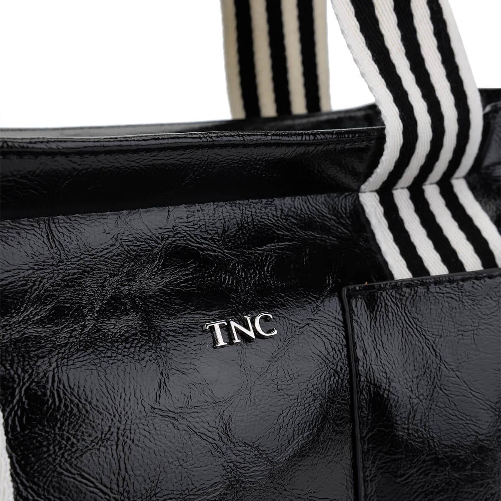 Tamer Tanca Kadın Vegan Siyah Rugan Omuz Çanta