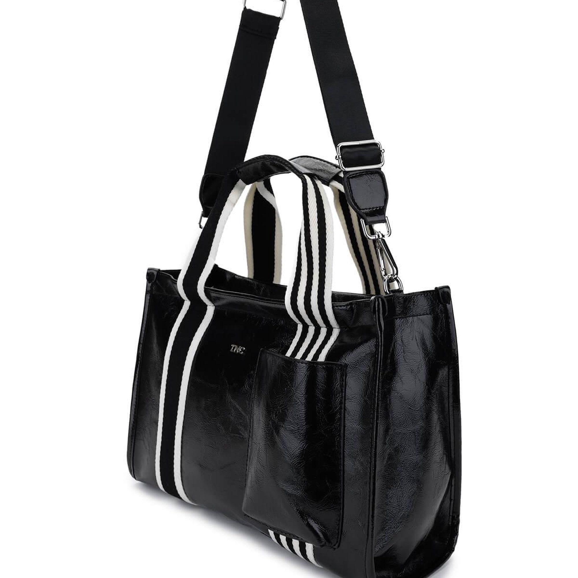 Tamer Tanca Kadın Vegan Siyah Rugan Omuz Çanta