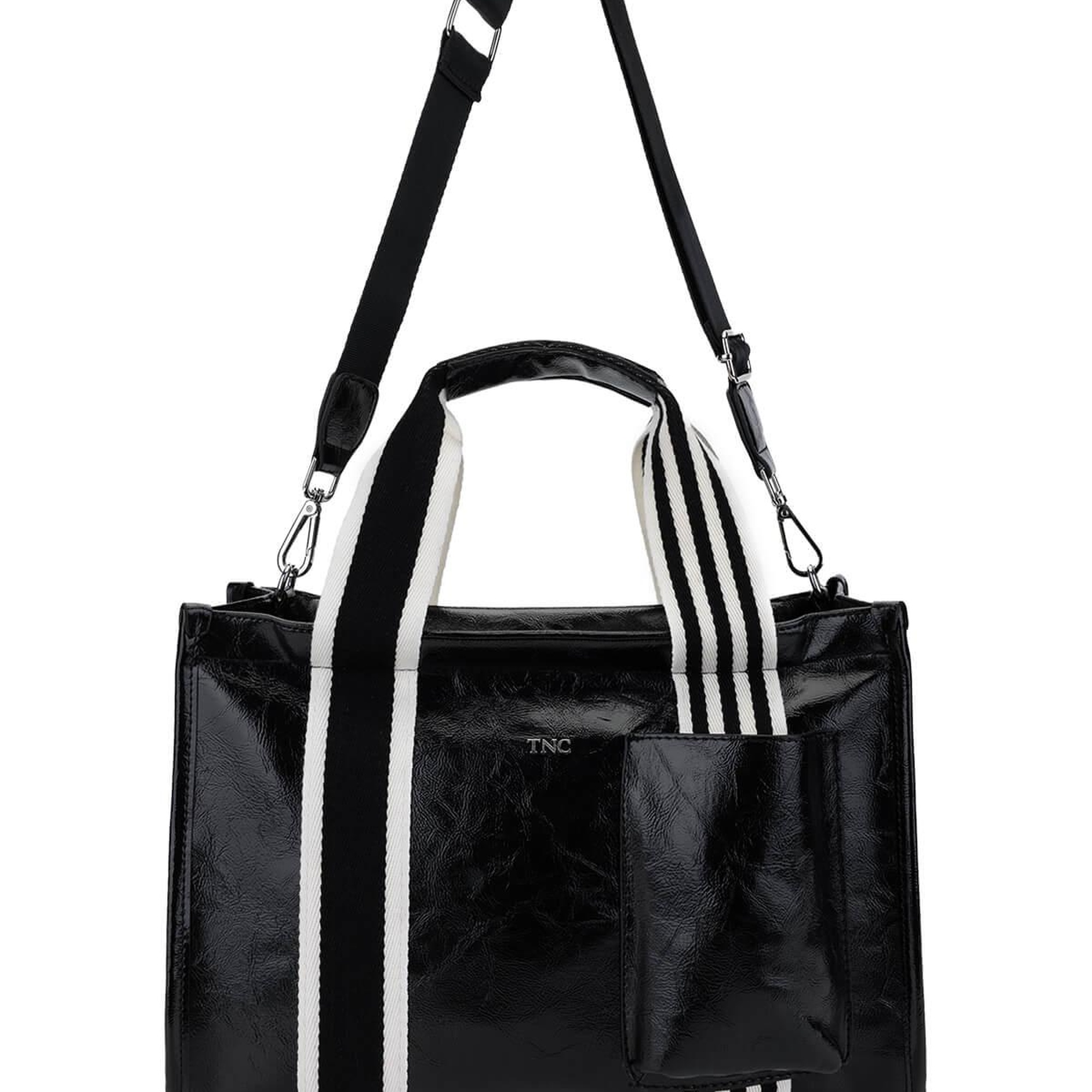 Tamer Tanca Kadın Vegan Siyah Rugan Omuz Çanta