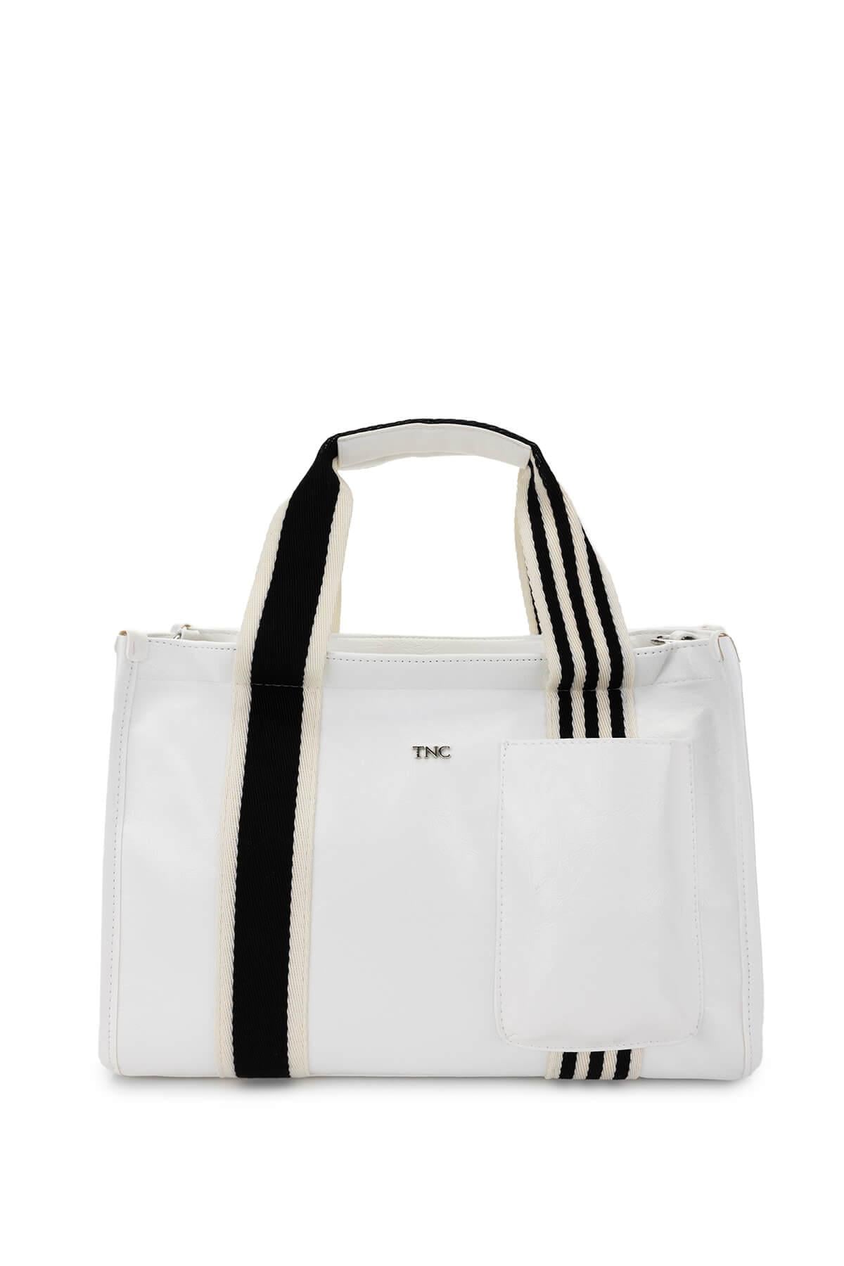  Tamer Tanca Kadın Vegan Beyaz Omuz Çanta