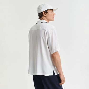  GANT Erkek Krem Relaxed Fit Klasik Yaka Logolu Gömlek