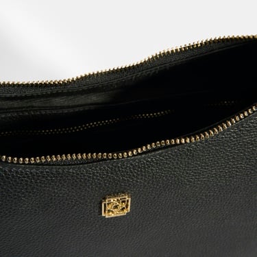  Kadın Siyah Deri Omuz Çantası