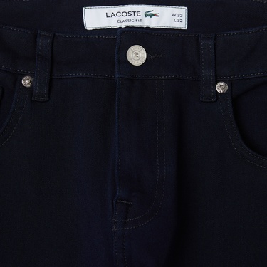  Lacoste Erkek Regular Fit Lacivert Jean Pantolon
