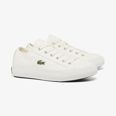  Lacoste Backcourt Kadın Krem Sneaker