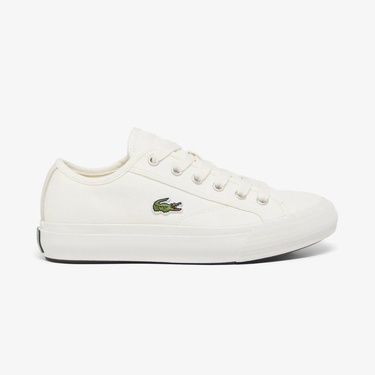  Lacoste Backcourt Kadın Krem Sneaker