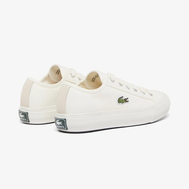  Lacoste Backcourt Kadın Krem Sneaker