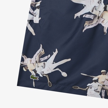  Erkek Regular Fit Desenli Lacivert Mayo