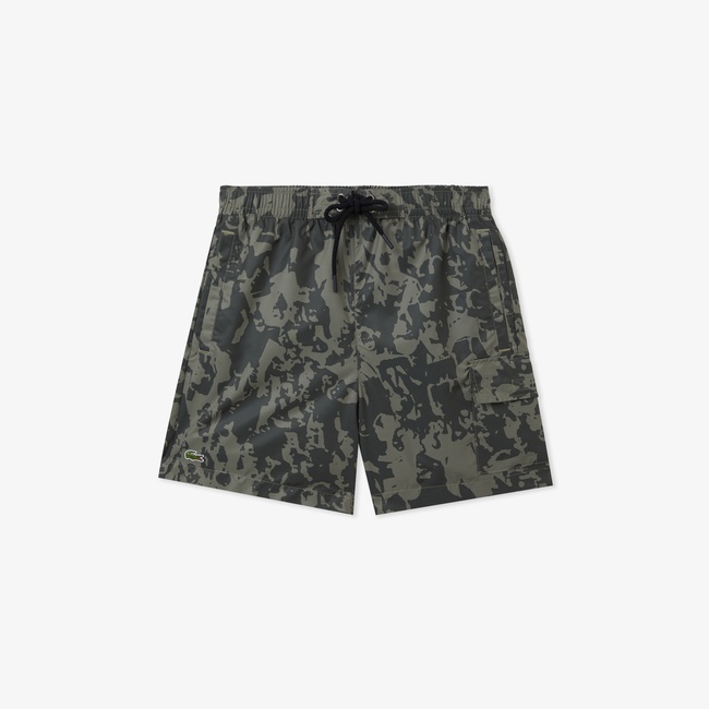  Erkek Regular Fit Desenli Haki Mayo