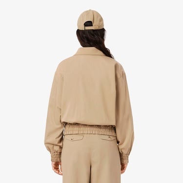  Lacoste Kadın Relaxed Fit Bej Ceket