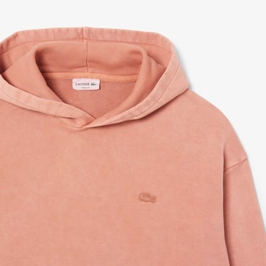  Lacoste Erkek Loose Fit Kapüşonlu Kahverengi Sweatshirt
