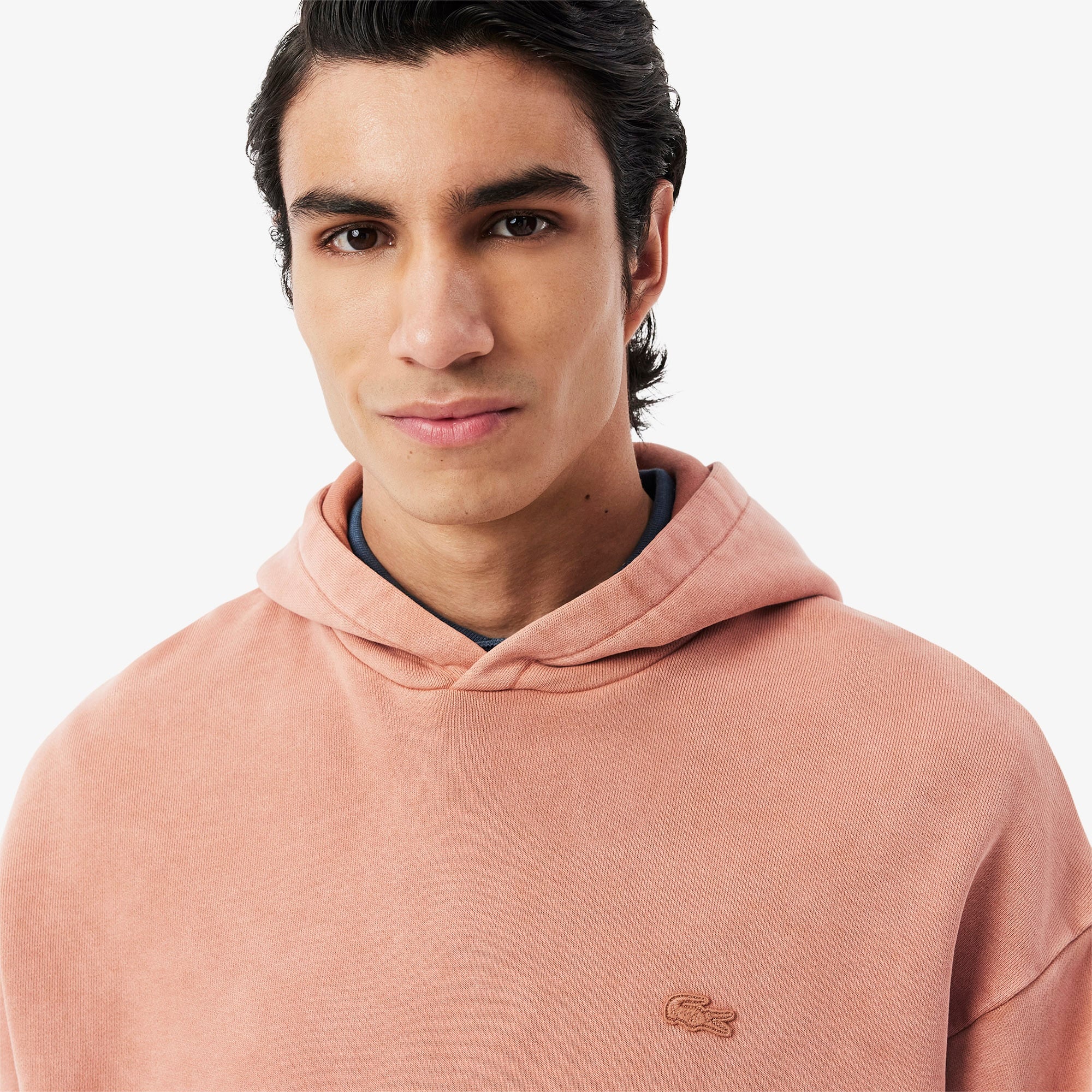 Lacoste Erkek Loose Fit Kapüşonlu Kahverengi Sweatshirt