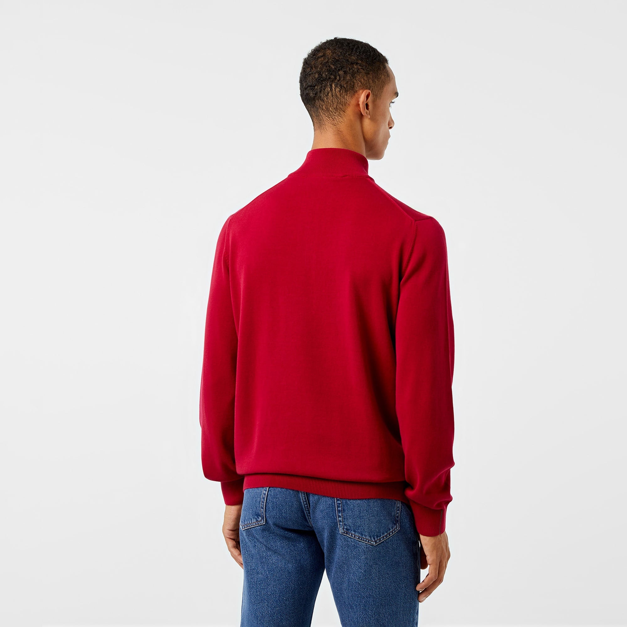 Lacoste Erkek Regular Fit Yarım Fermuarlı Kırmızı Kazak