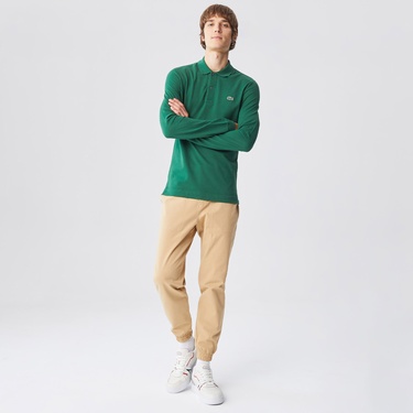  Lacoste L.12.12 Erkek Slim Fit Uzun Kollu Yeşil Polo