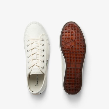  Lacoste Backcourt Erkek Bej Sneaker