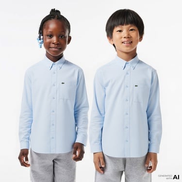  Lacoste Çocuk Uzun Kollu Açık Mavi Gömlek