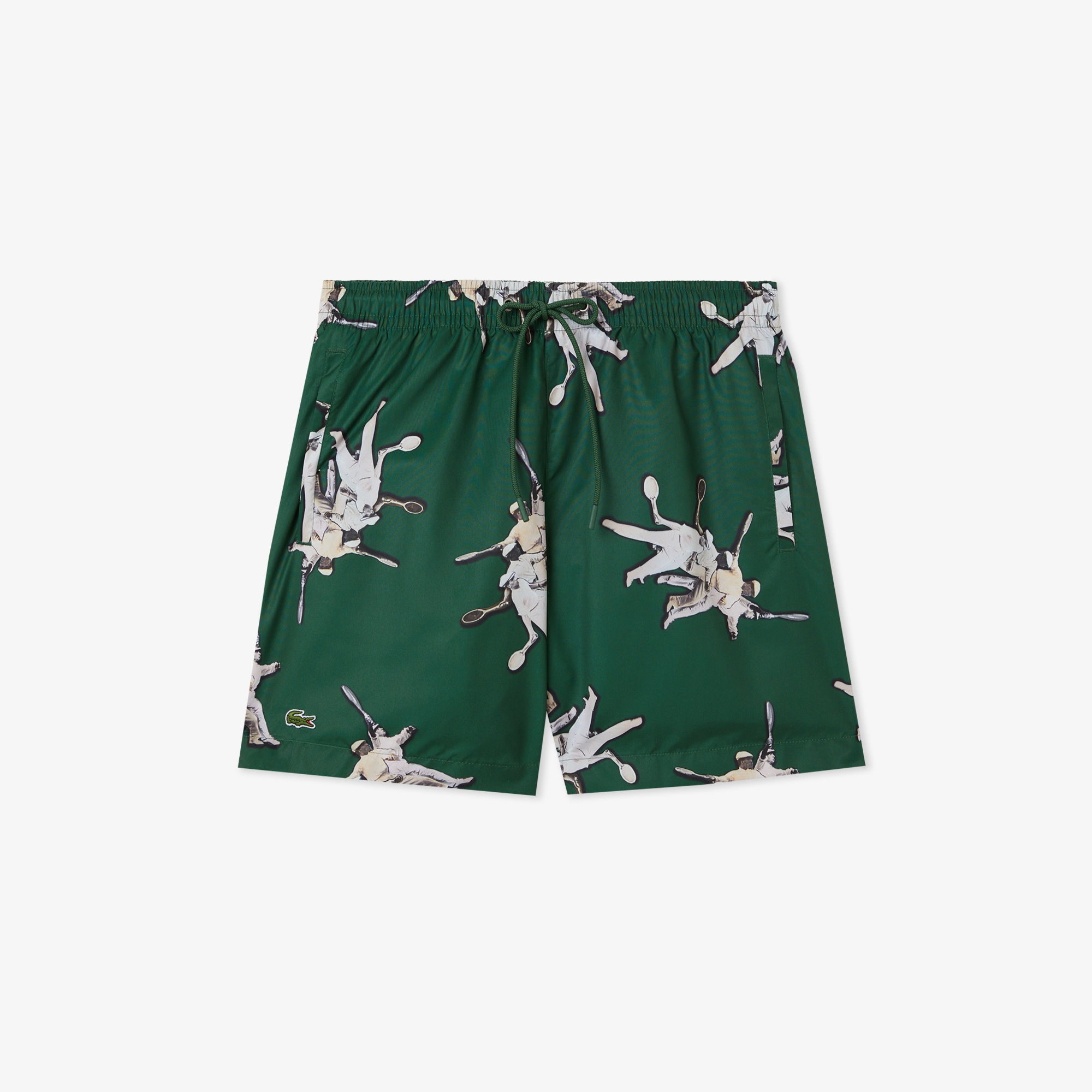 Erkek Regular Fit Desenli Yeşil Mayo