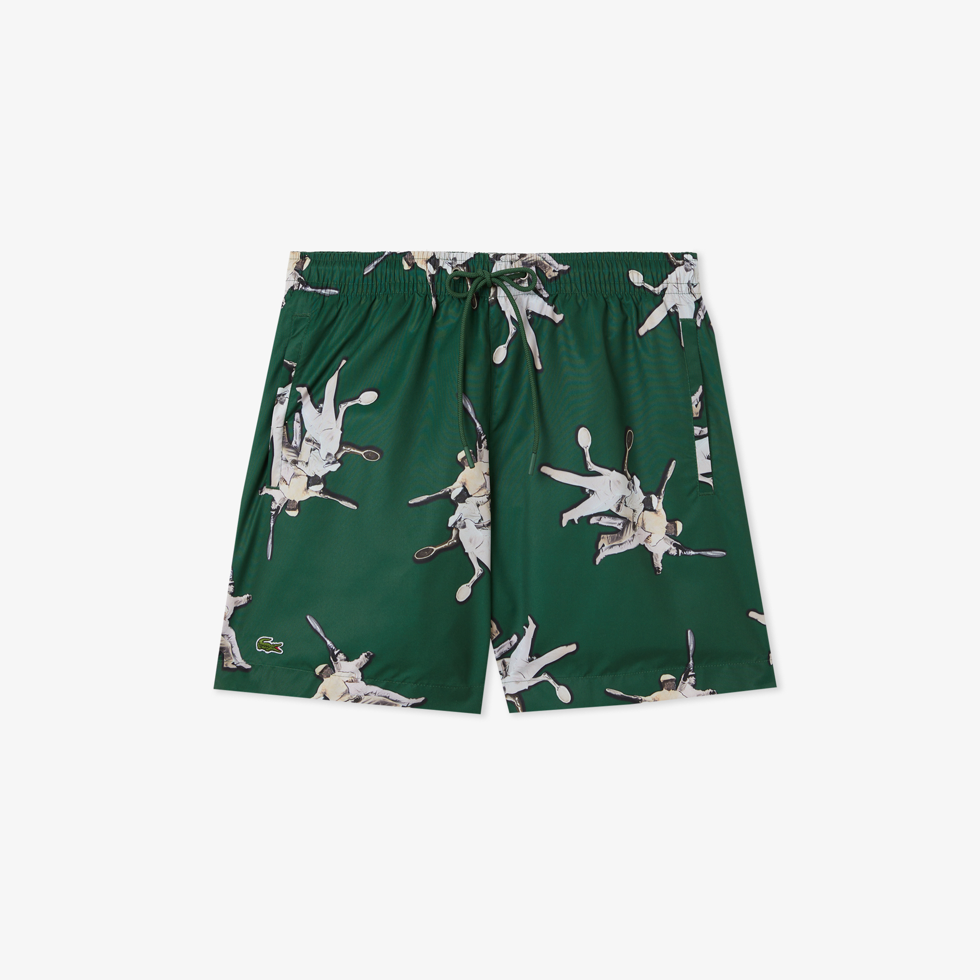  Erkek Regular Fit Desenli Yeşil Mayo