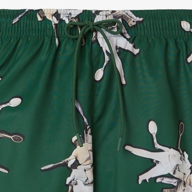  Erkek Regular Fit Desenli Yeşil Mayo