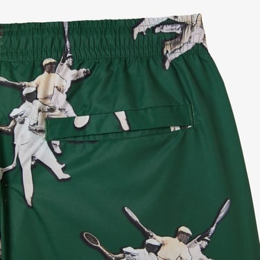  Erkek Regular Fit Desenli Yeşil Mayo