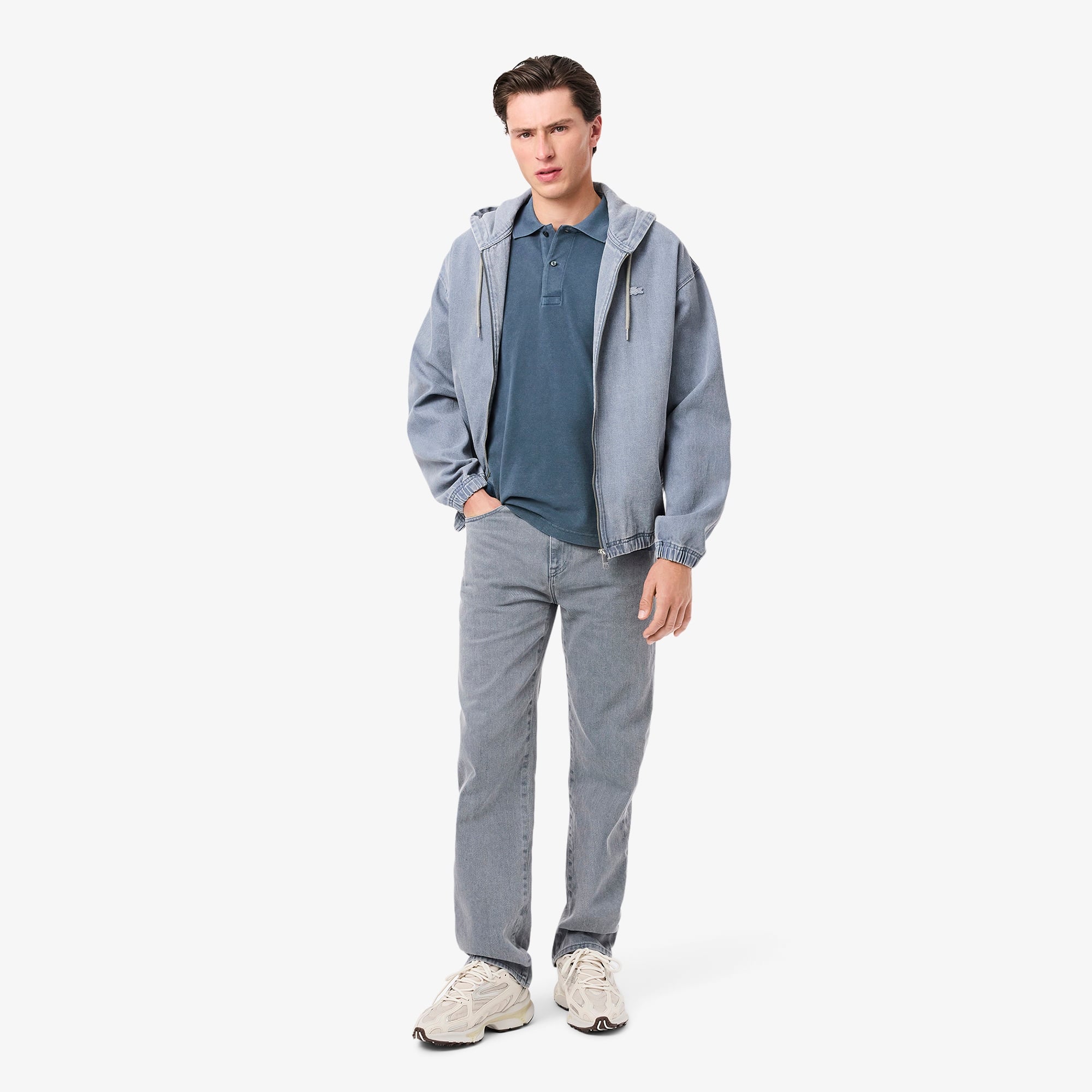 L.12.12 Erkek Classic Fit Mavi Polo