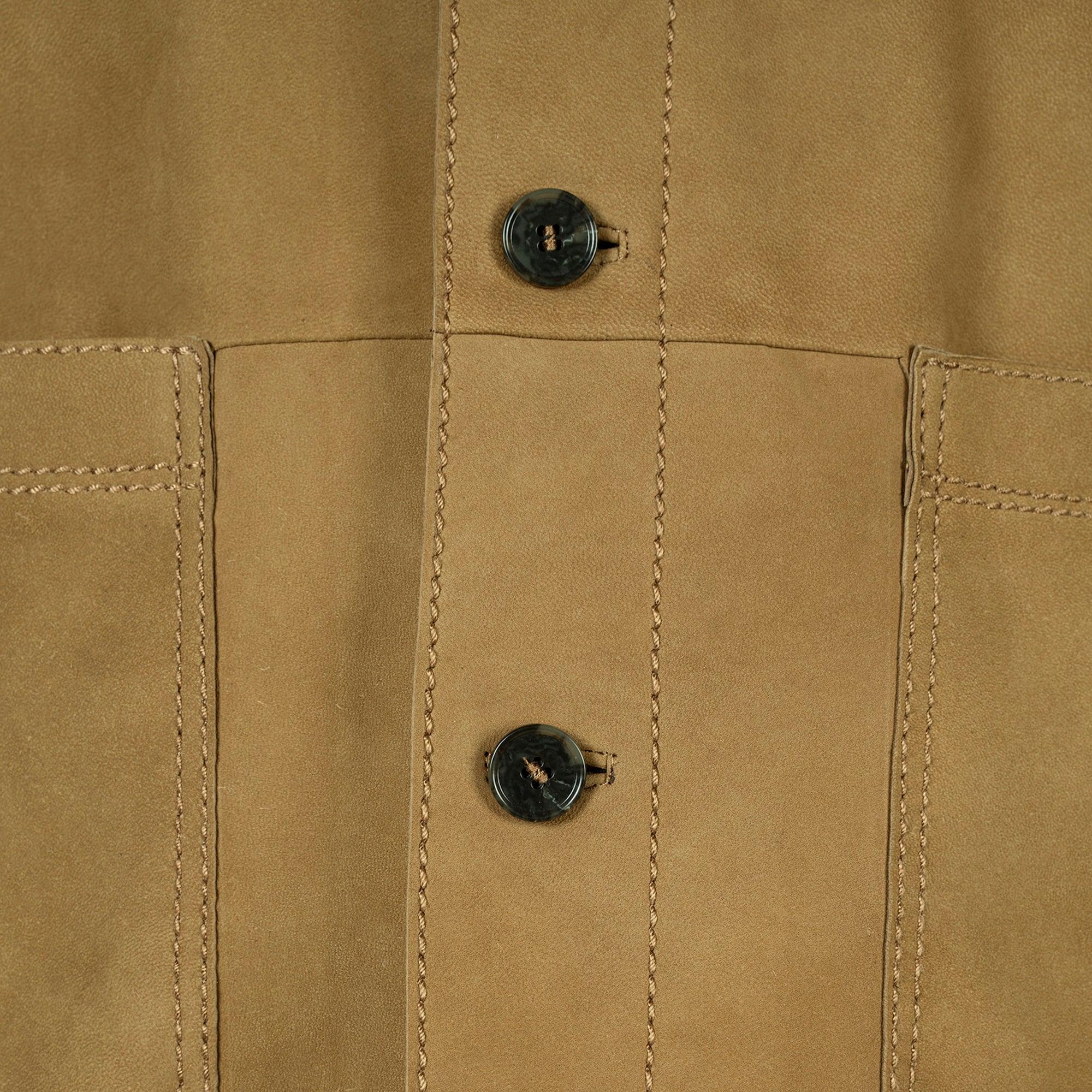 Erkek Hardal Gömlek Yaka Nubuk Ceket