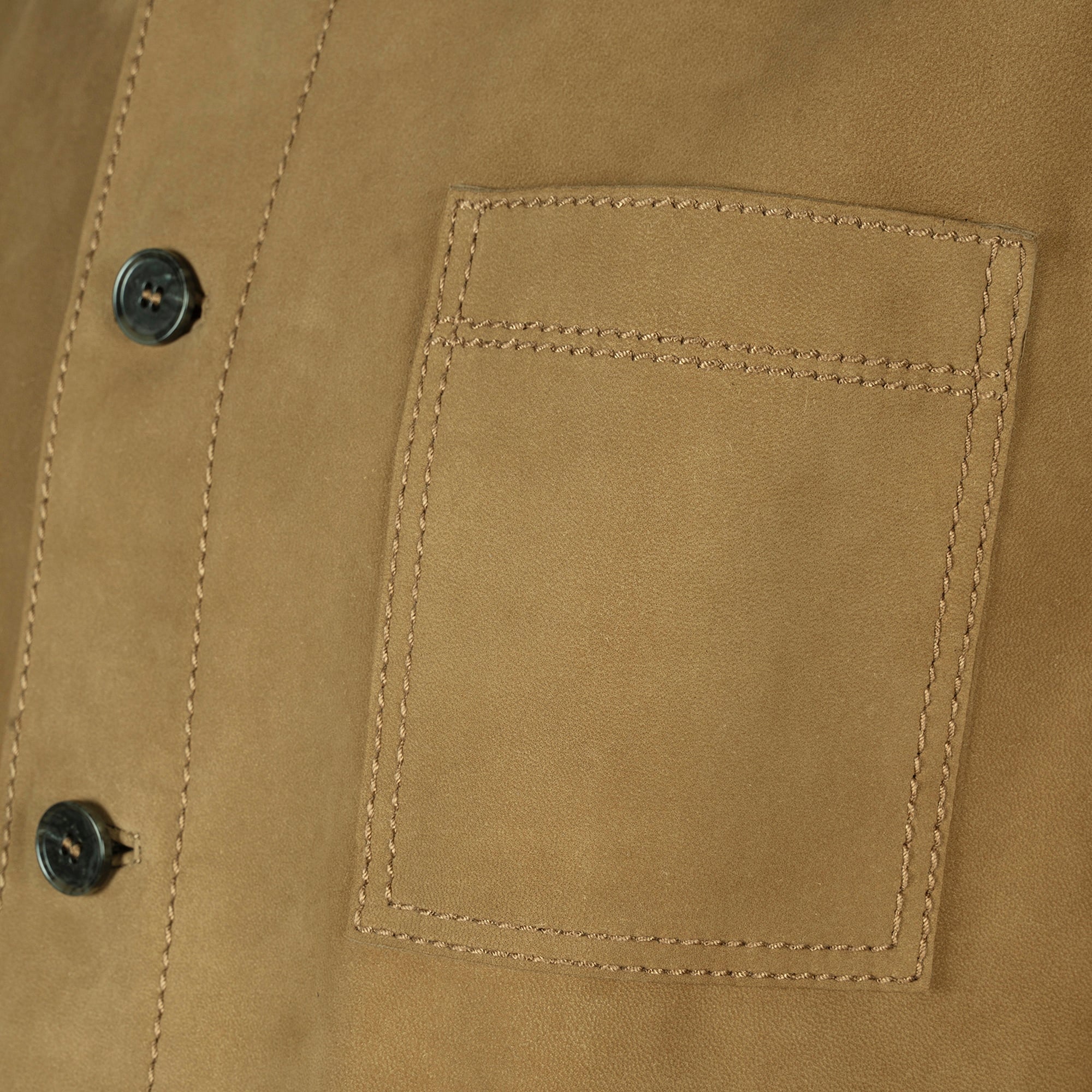 Erkek Hardal Gömlek Yaka Nubuk Ceket