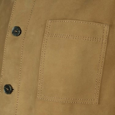  Erkek Hardal Gömlek Yaka Nubuk Ceket