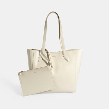  Kadın Beyaz Deri Omuz Çantası