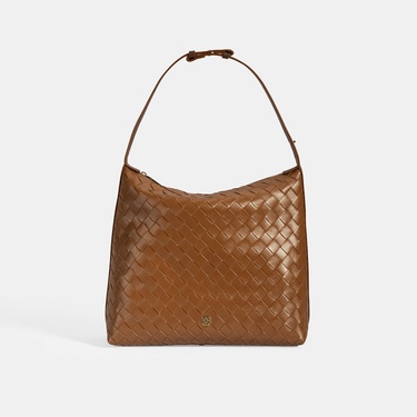  Kadın Taba Örgü Baskılı Omuz Çantası