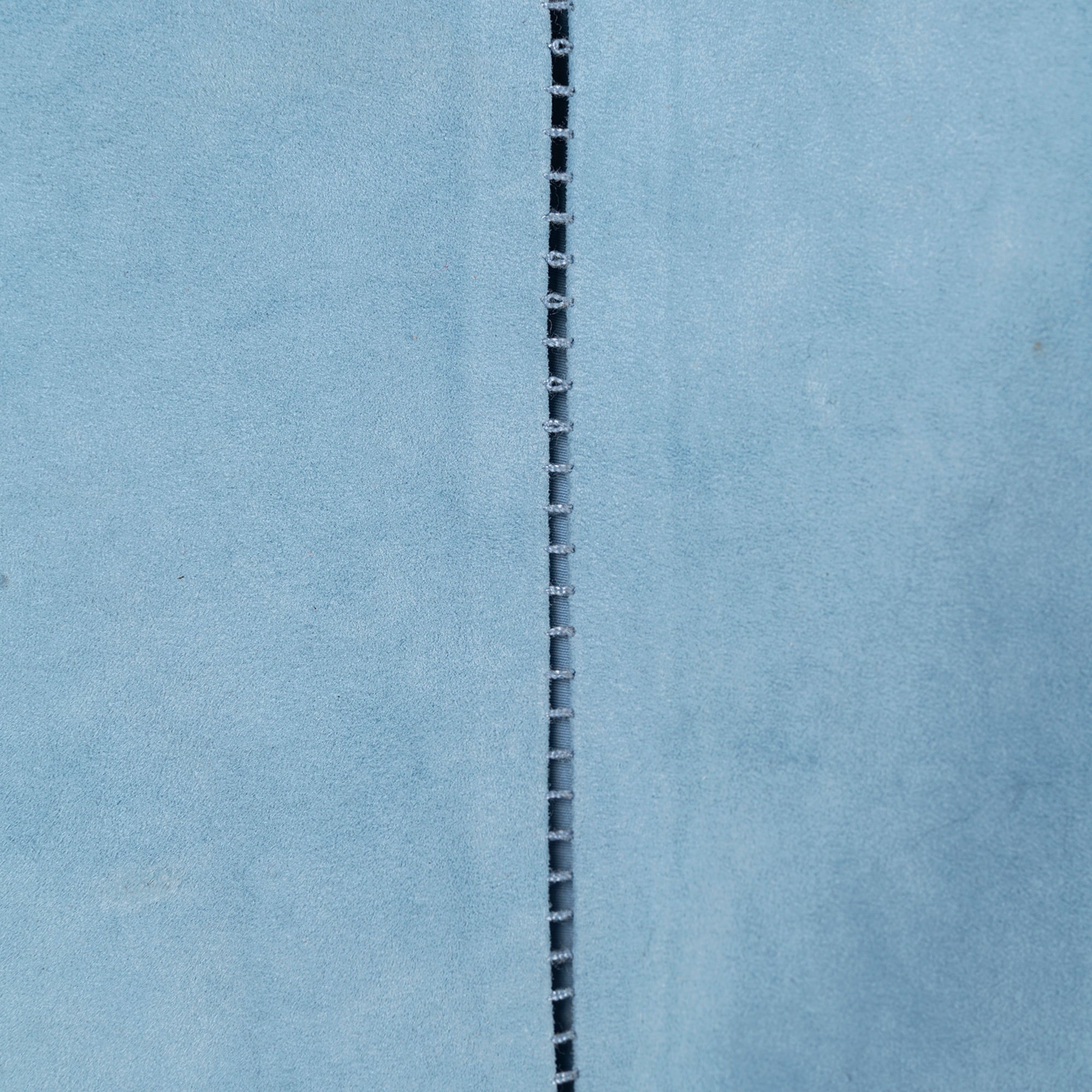 Kadın Mavi Askılı V Yaka Süet Bluz