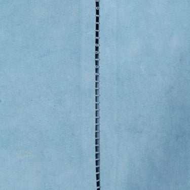  Kadın Mavi Askılı V Yaka Süet Bluz